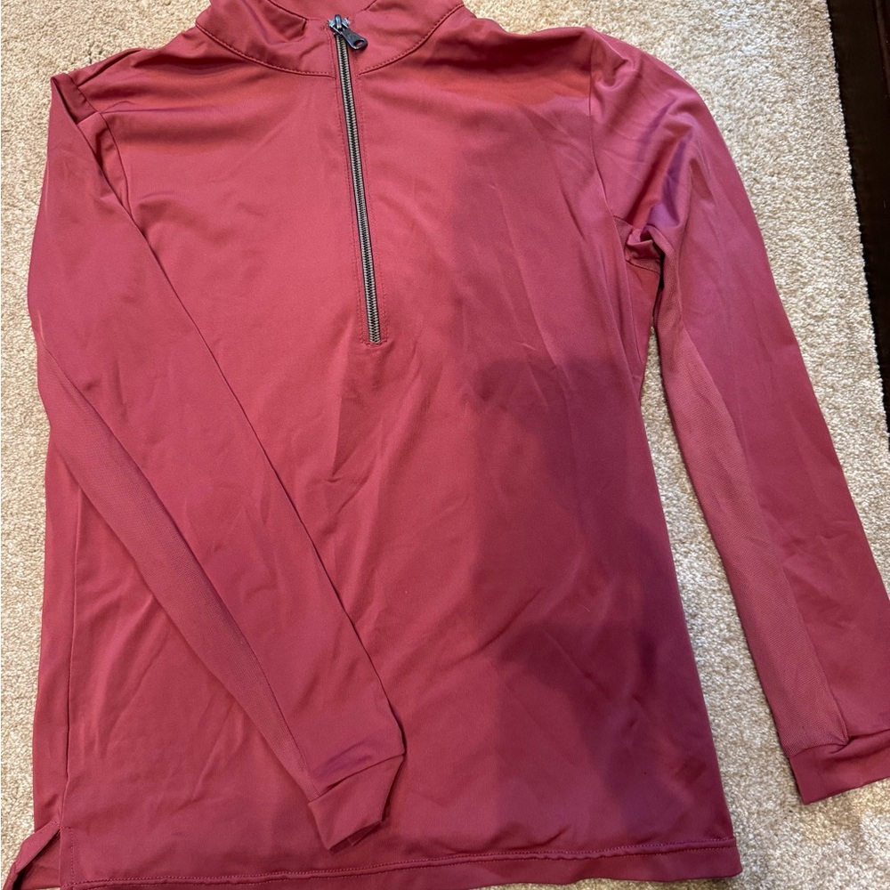 Burgundy Quarter-Zip Pullover